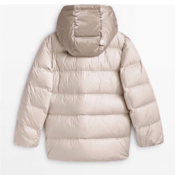 NWT. Massimo Dutti Cream Quilted Puffer Jacket. Size M. - Picture 5 of 14
